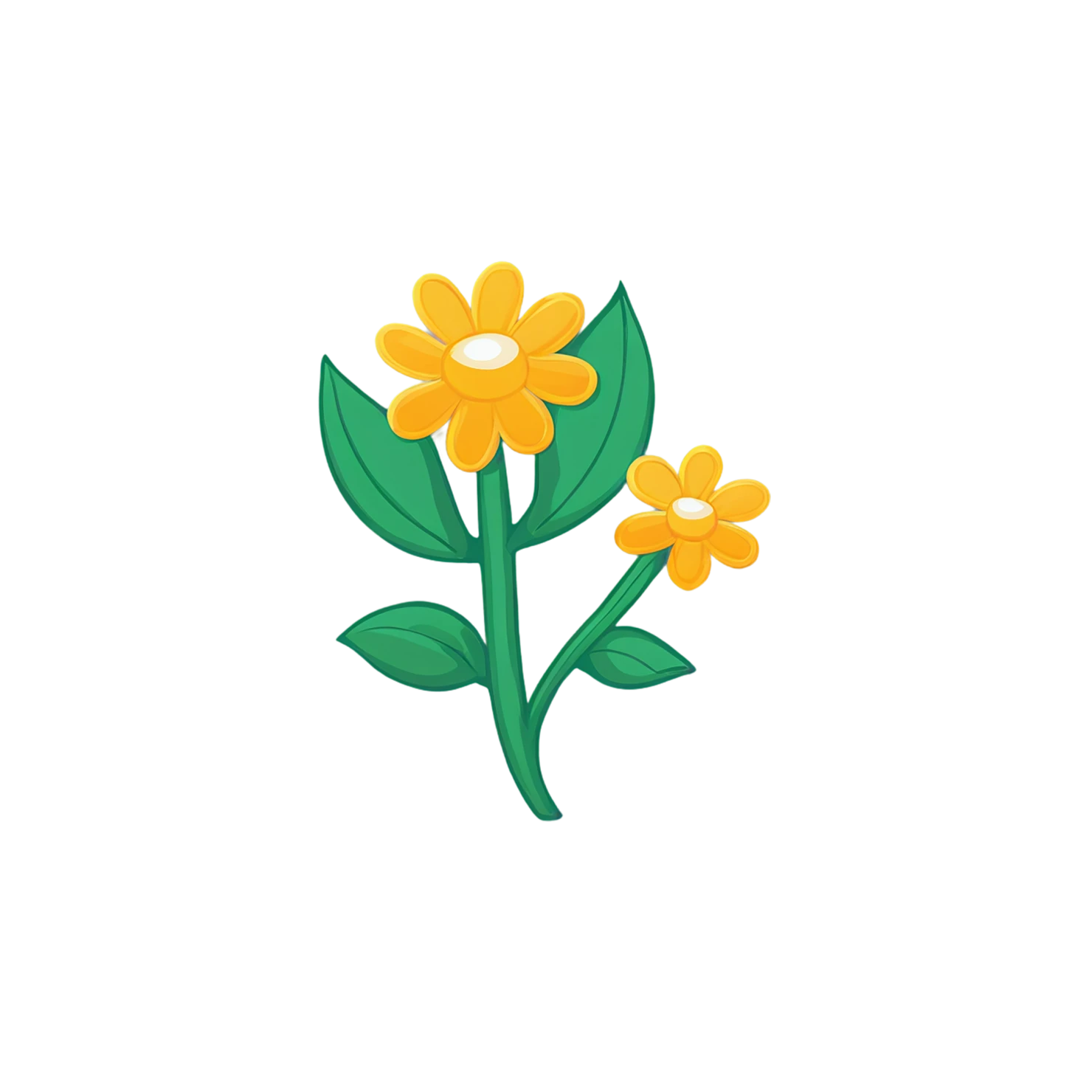 Floral cute sticker isolated on transparent background #16003