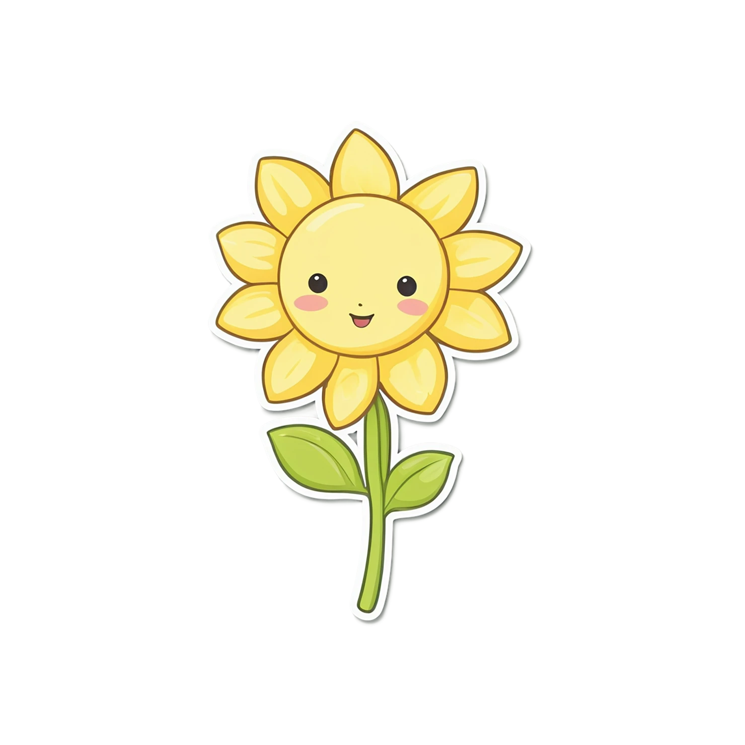 Floral cute sticker isolated on transparent background #16004