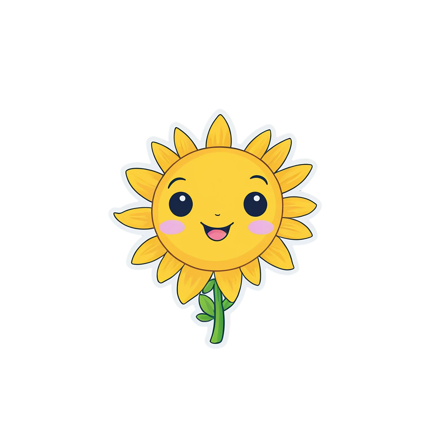 Floral cute sticker isolated on transparent background #16005