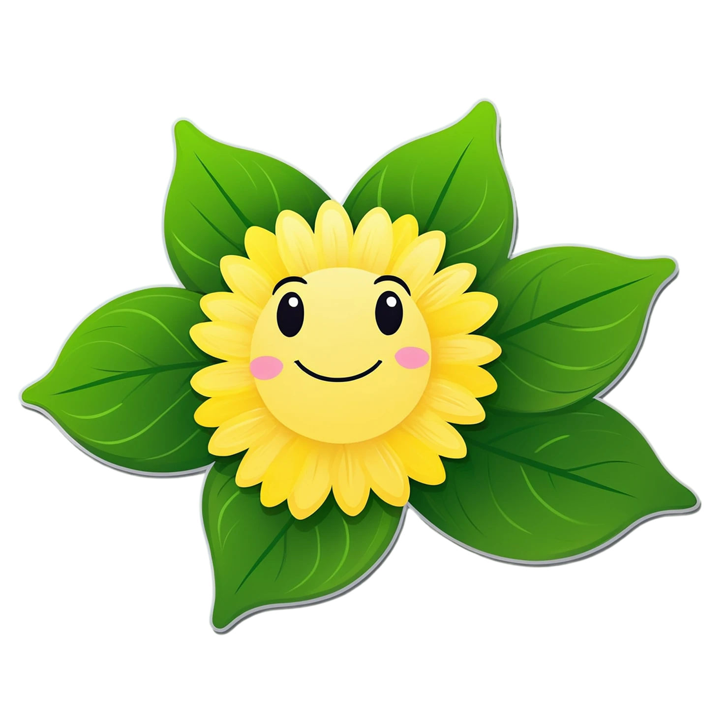 Floral cute sticker isolated on transparent background #16008