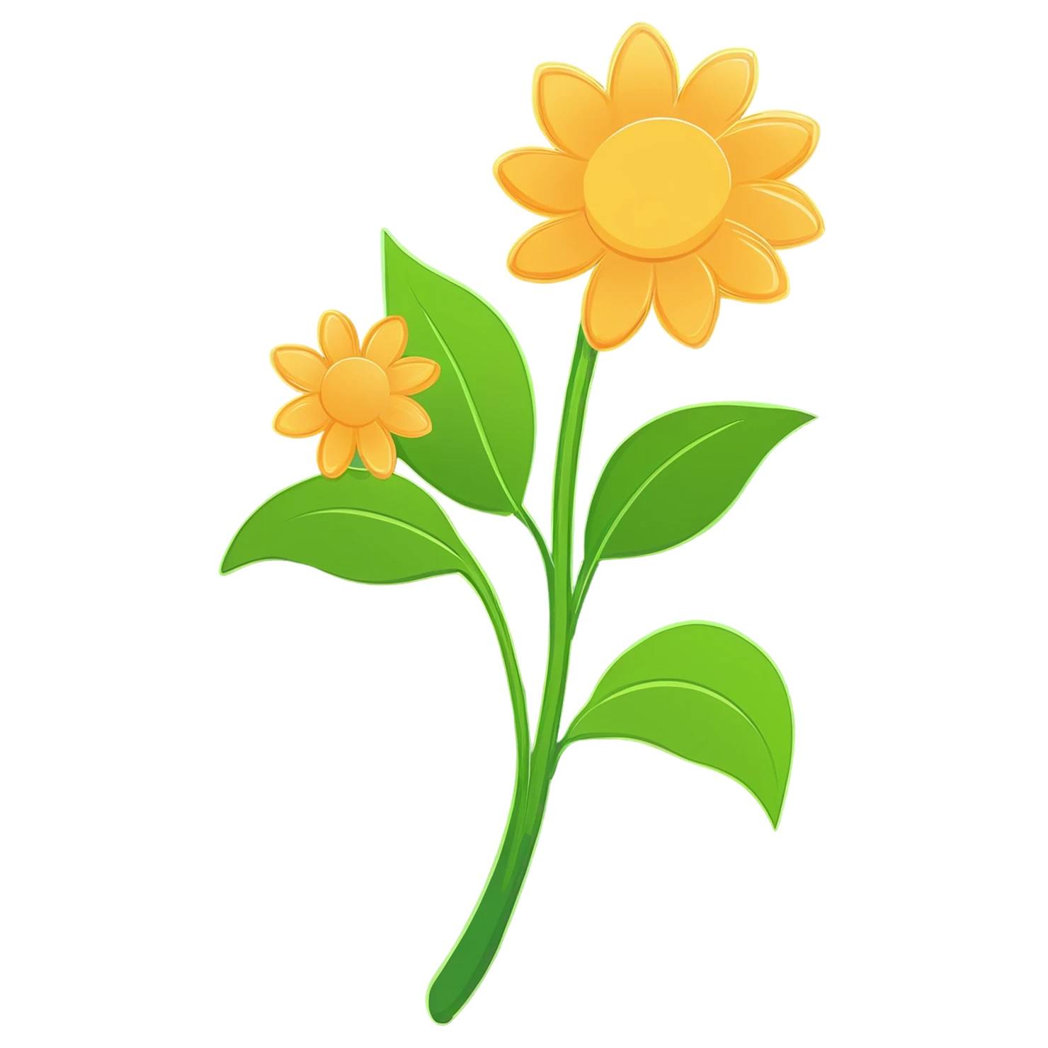 Floral cute sticker isolated on transparent background #16009
