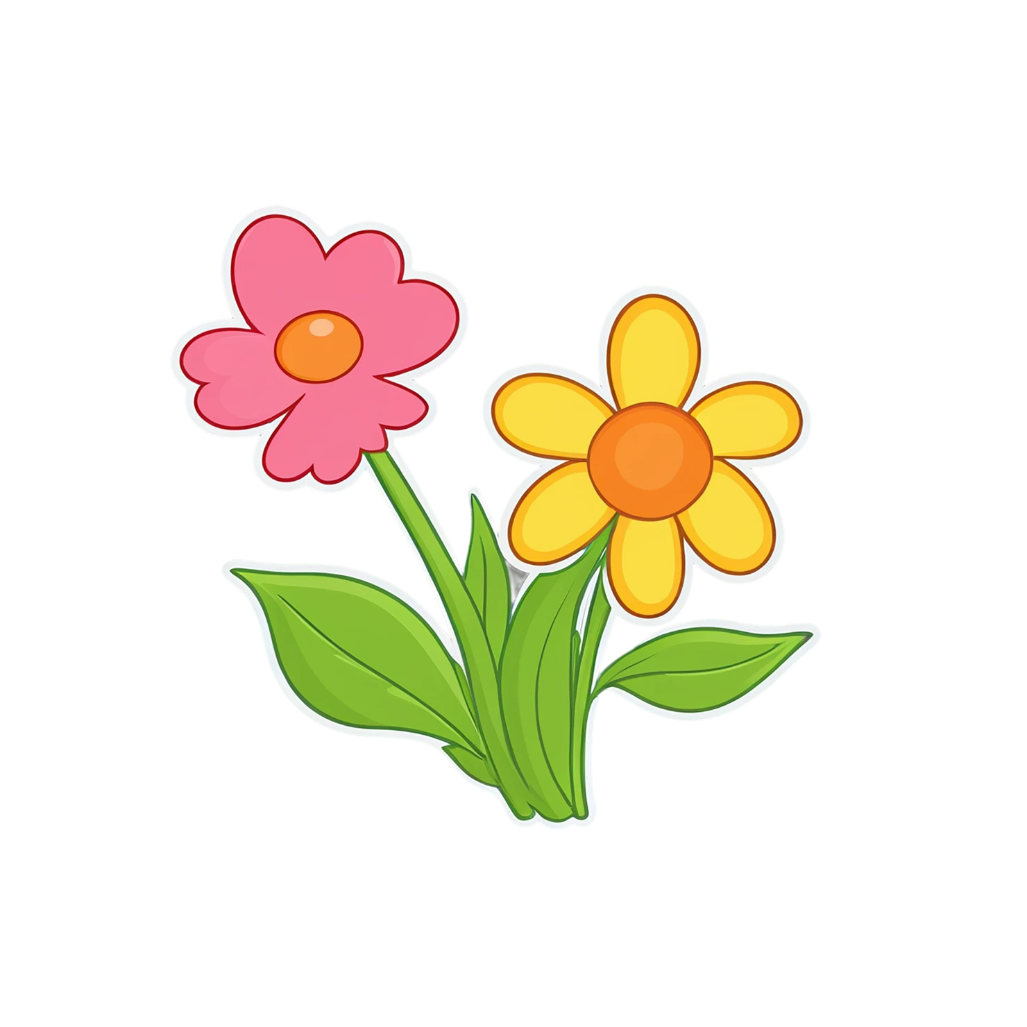 Floral cute sticker isolated on transparent background #16010