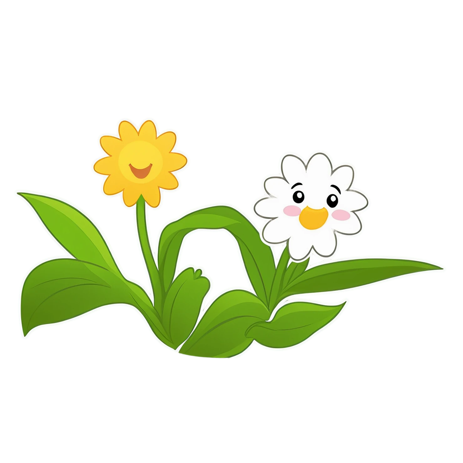 Floral cute sticker isolated on transparent background #16012