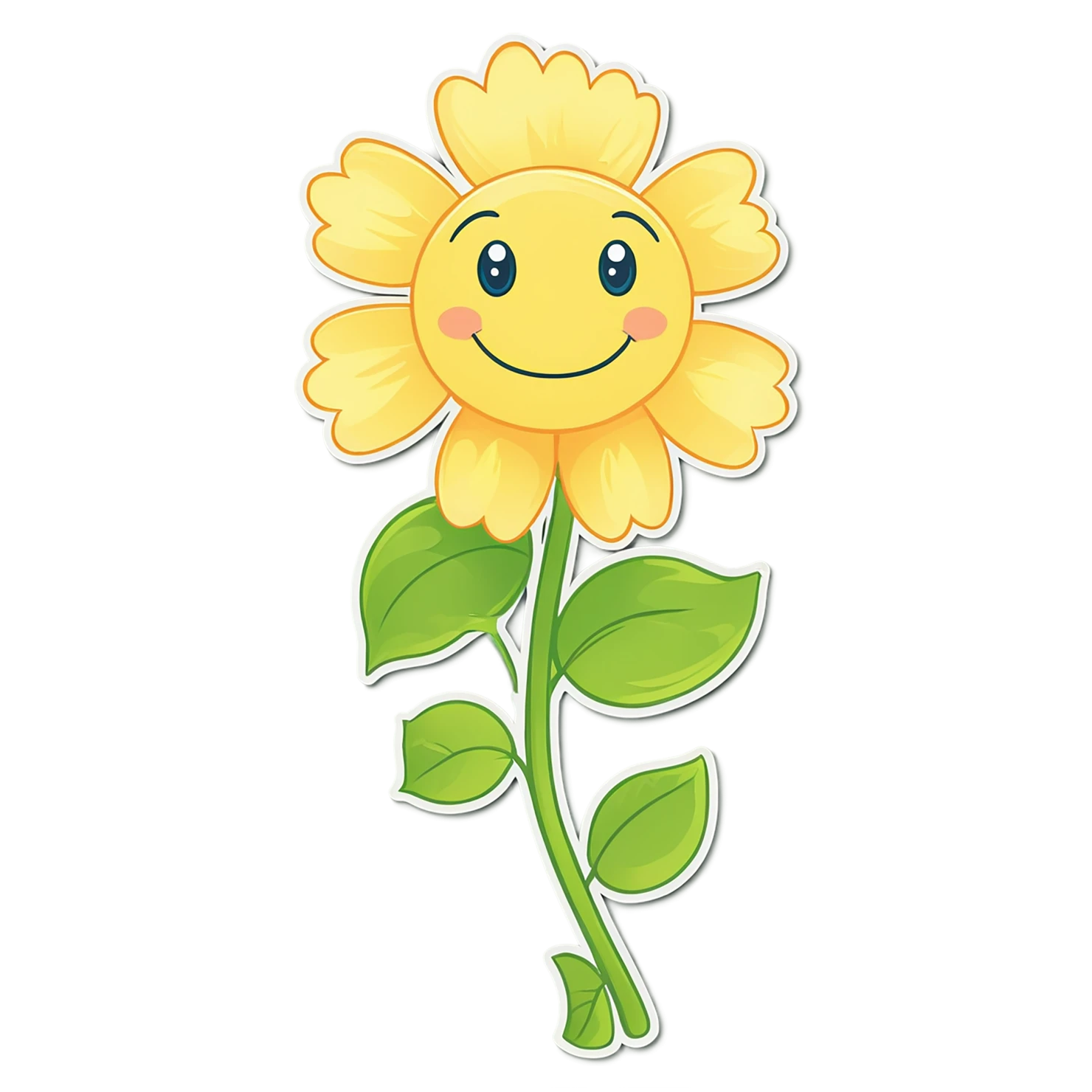 Floral cute sticker isolated on transparent background #16014