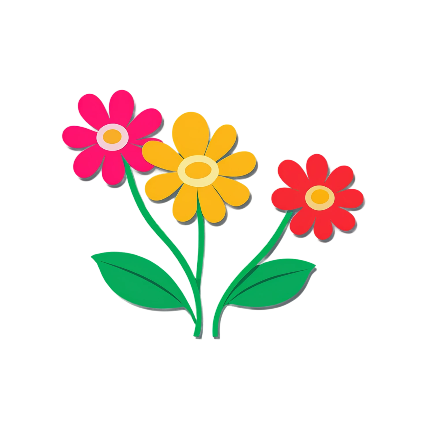 Floral cute sticker isolated on transparent background #16015
