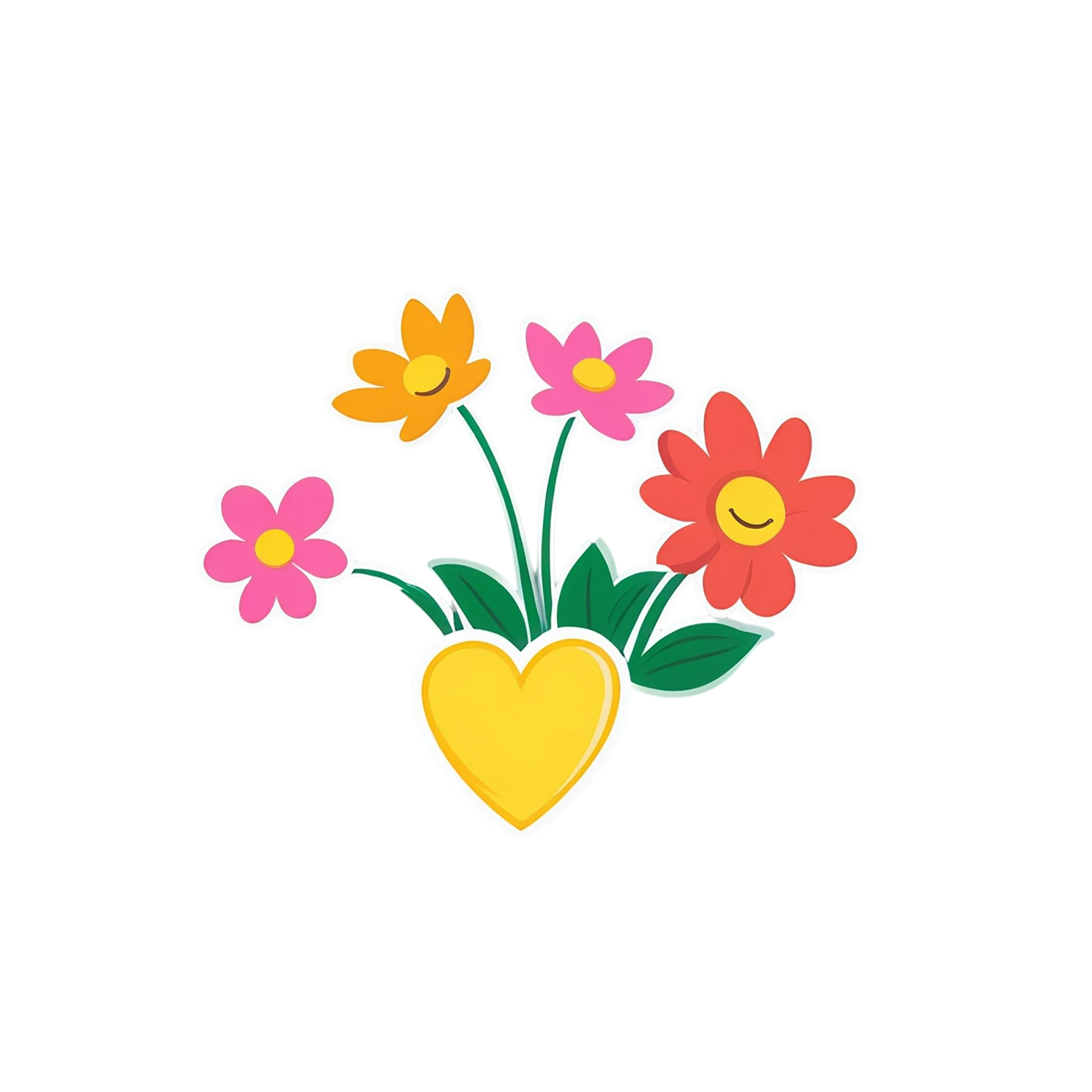 Floral cute sticker isolated on transparent background #16018