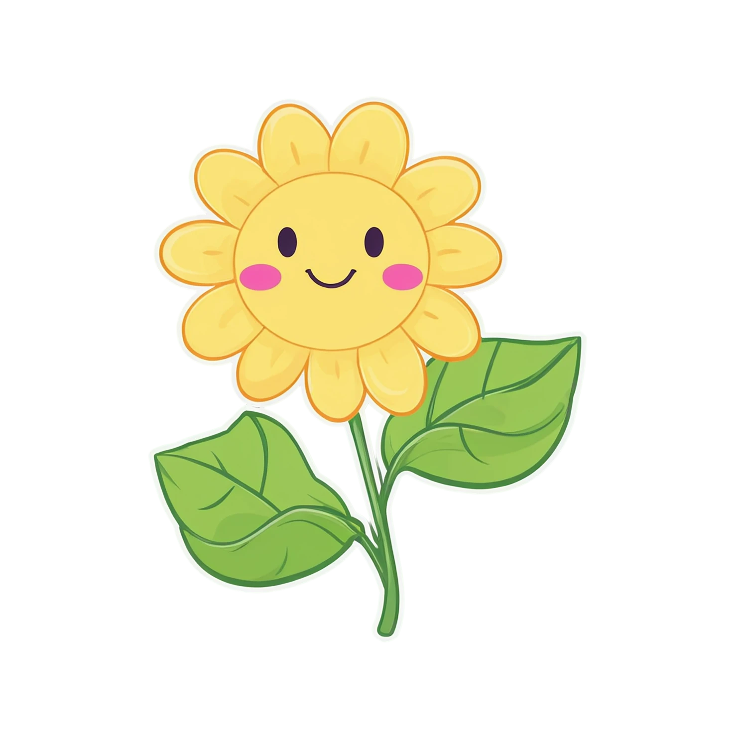 Floral cute sticker isolated on transparent background #16020