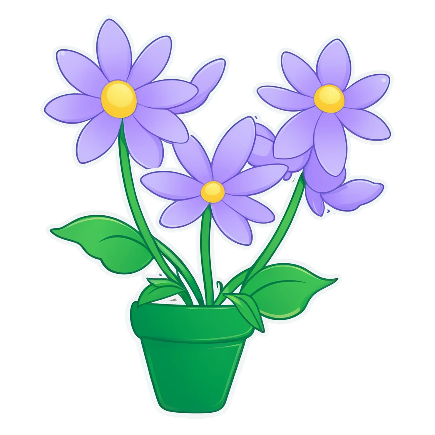 Floral cute sticker isolated on transparent background #16025