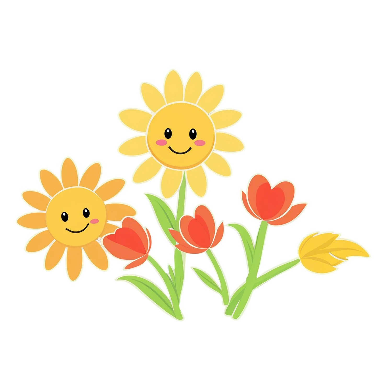 Floral cute sticker isolated on transparent background #16028