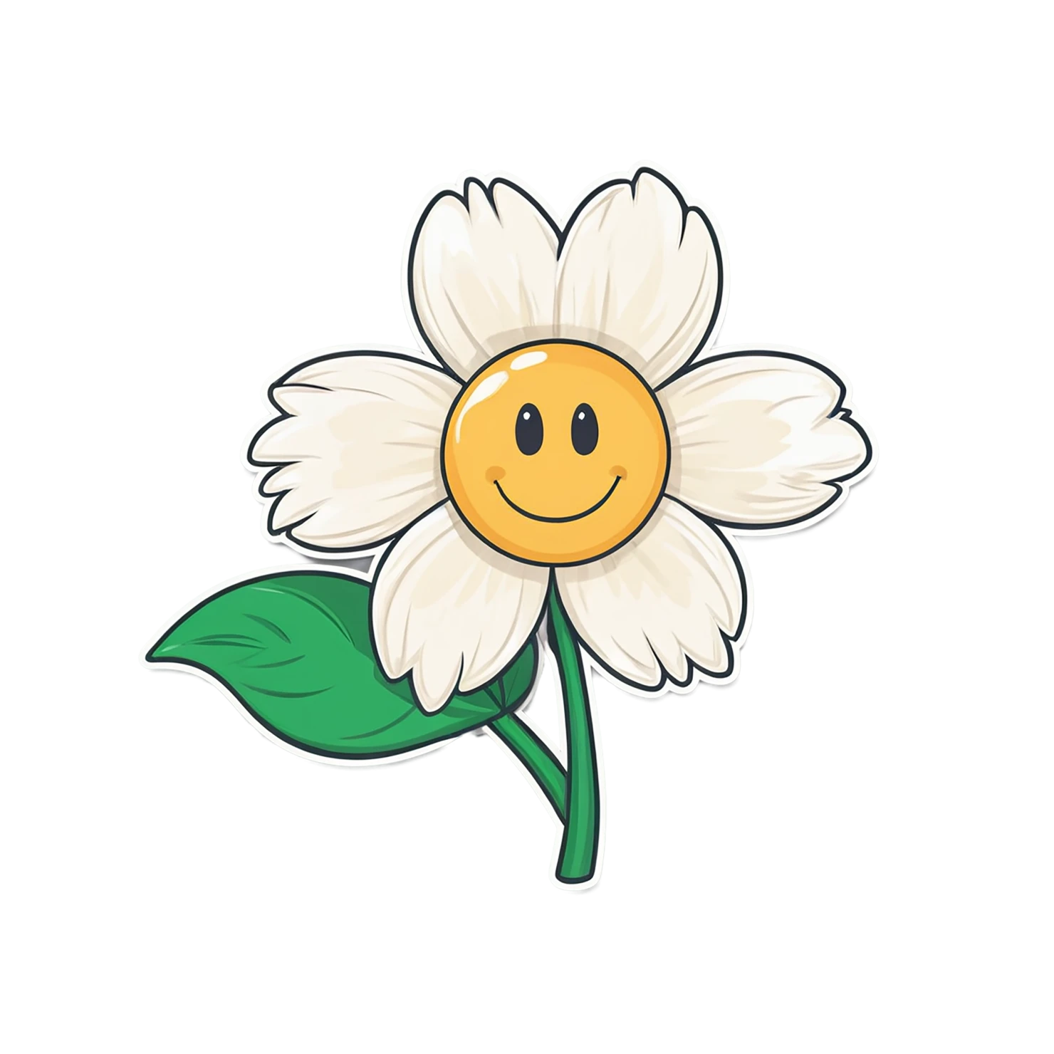 Floral cute sticker isolated on transparent background #16029