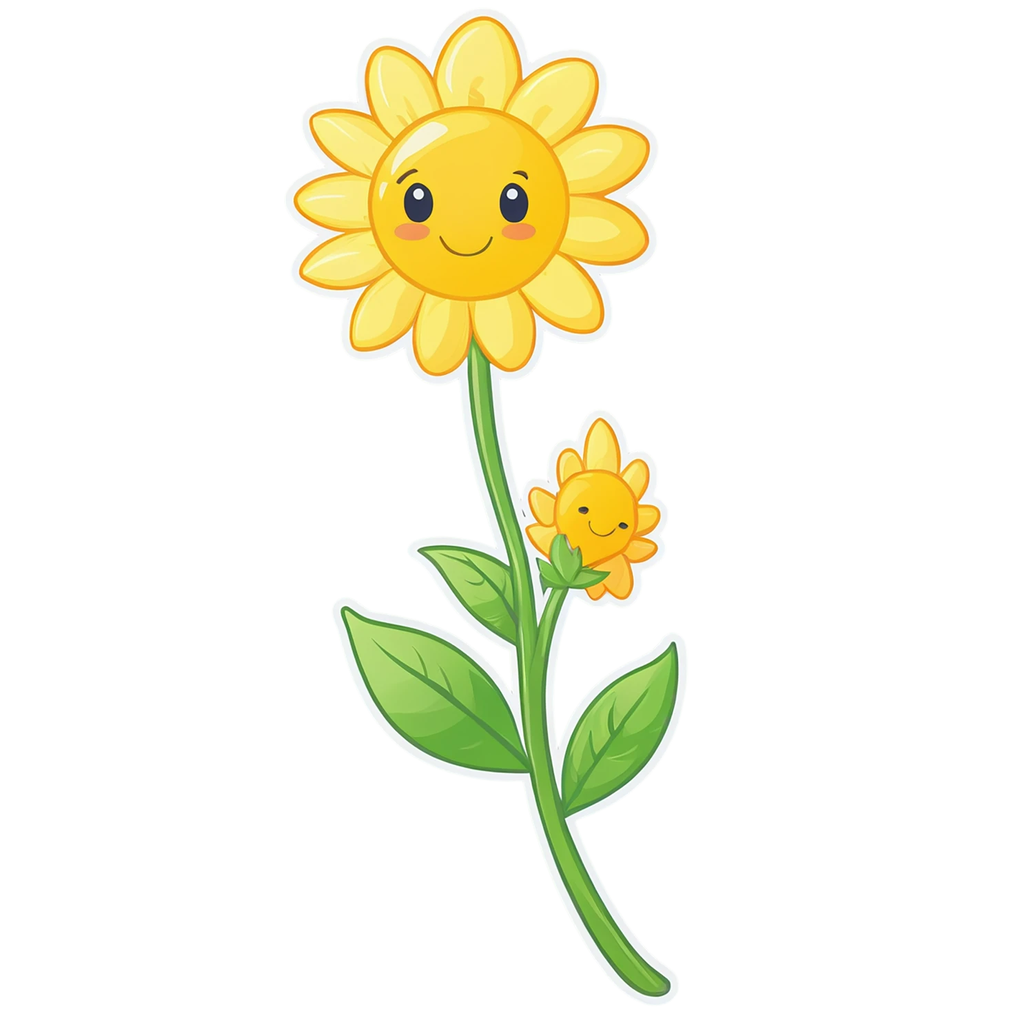 Floral cute sticker isolated on transparent background #16030