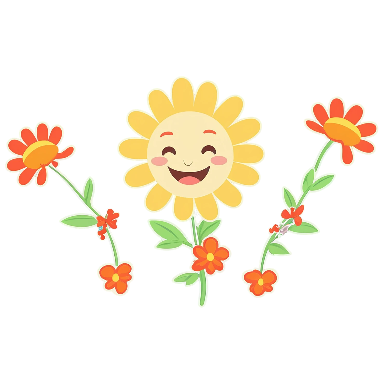 Floral cute sticker isolated on transparent background #16034
