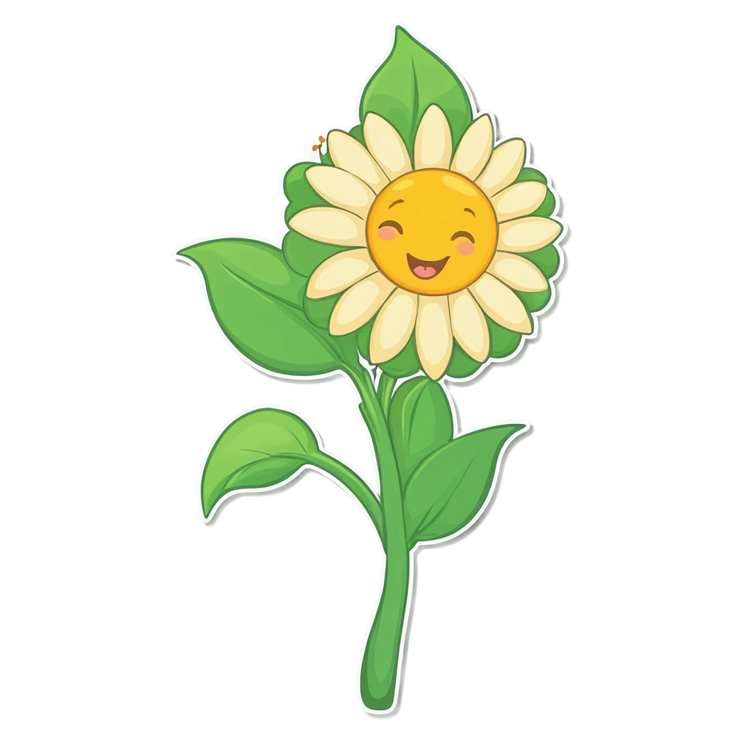 Floral cute sticker isolated on transparent background #16036