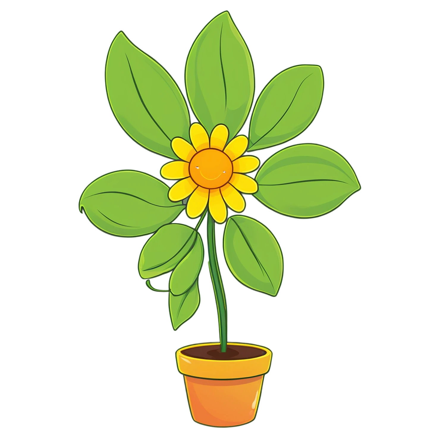 Floral cute sticker isolated on transparent background #16038