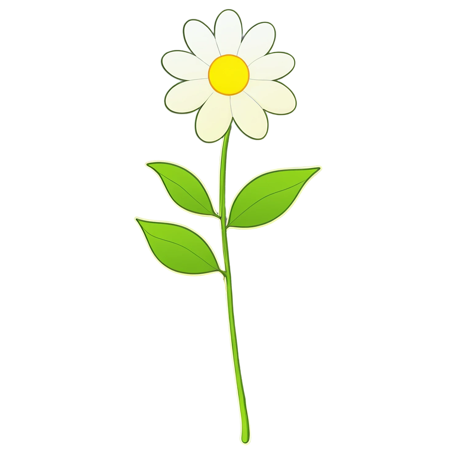 Floral cute sticker isolated on transparent background #16041