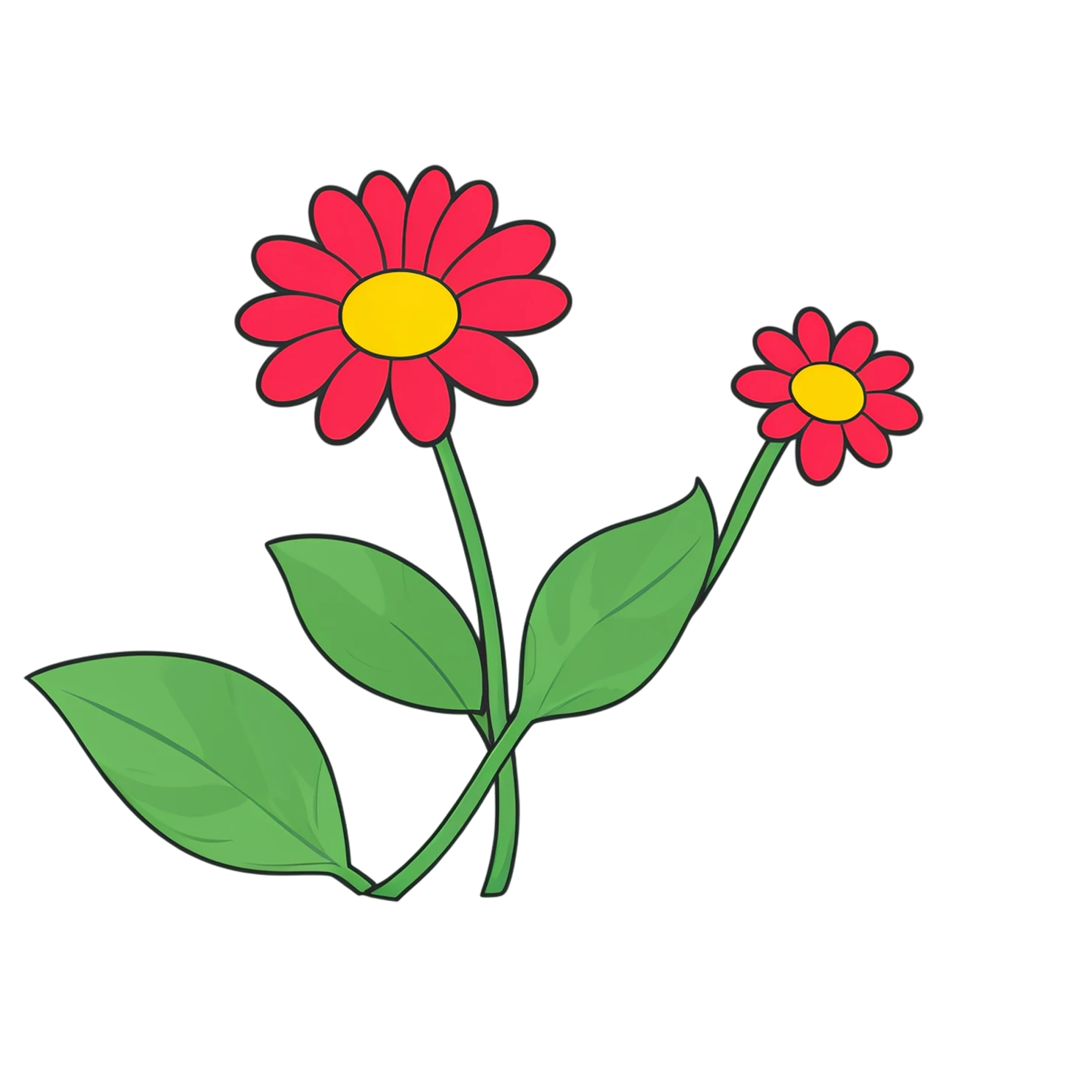Floral cute sticker isolated on transparent background #16042