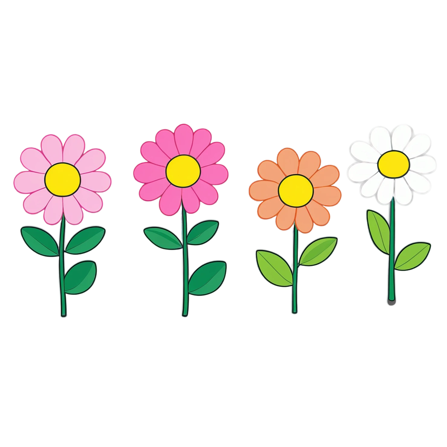 Floral cute sticker isolated on transparent background #16044