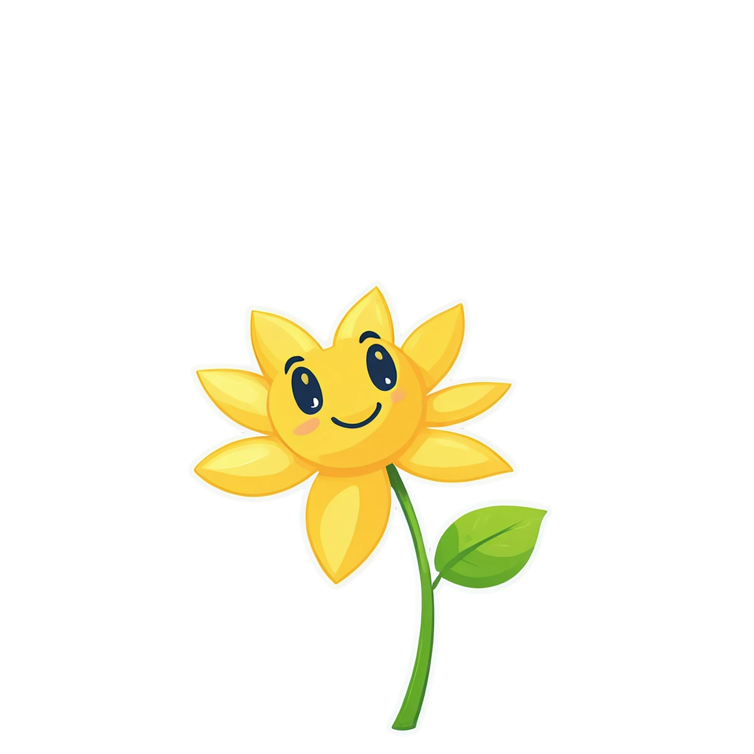Floral cute sticker isolated on transparent background #16046