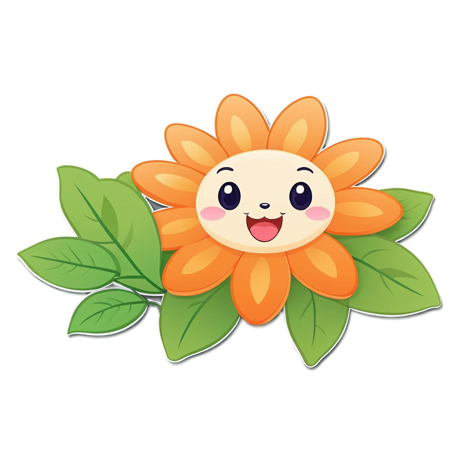 Floral cute sticker isolated on transparent background #16047