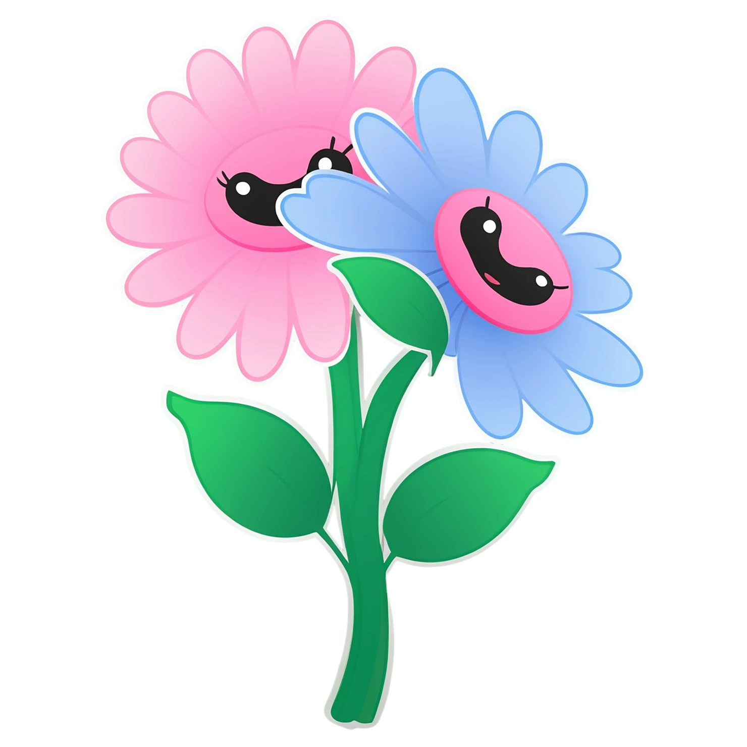 Floral cute sticker isolated on transparent background #16052