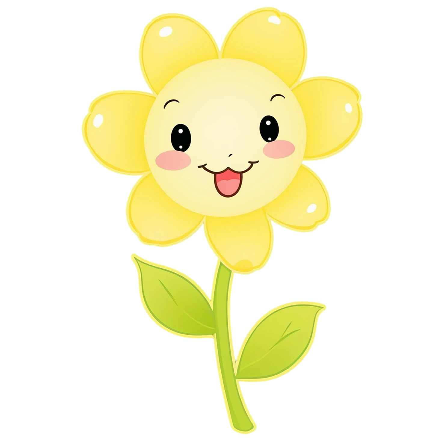 Floral cute sticker isolated on transparent background #16063