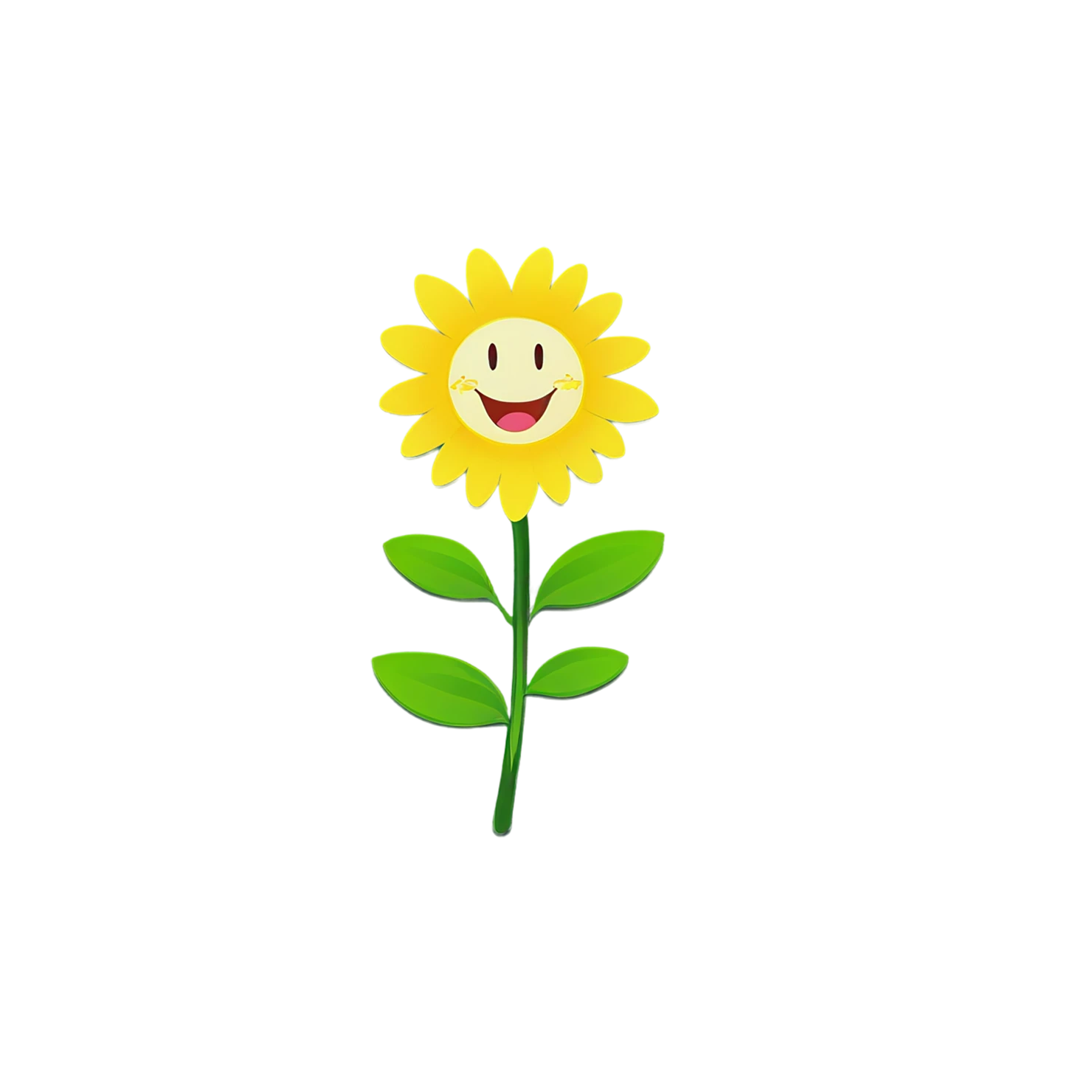 Floral cute sticker isolated on transparent background #16064