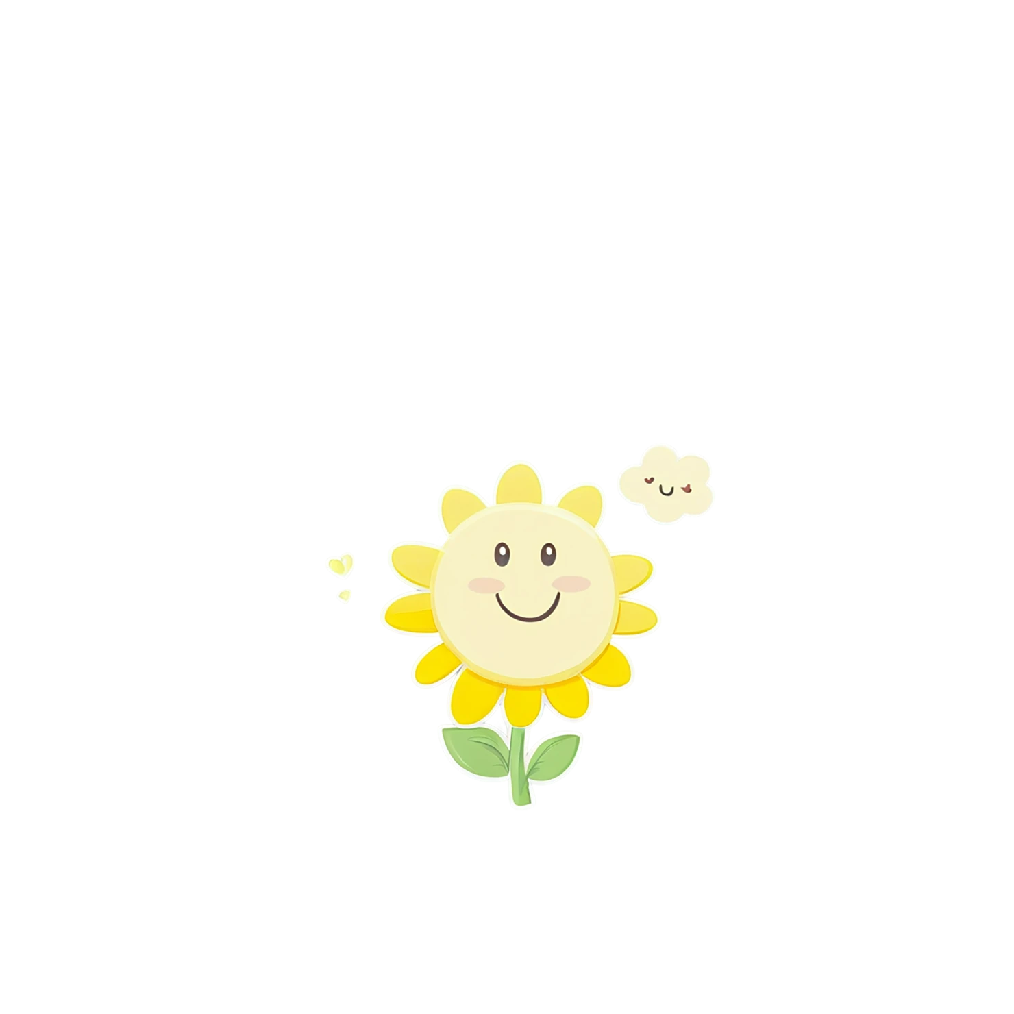 Floral cute sticker isolated on transparent background #16065