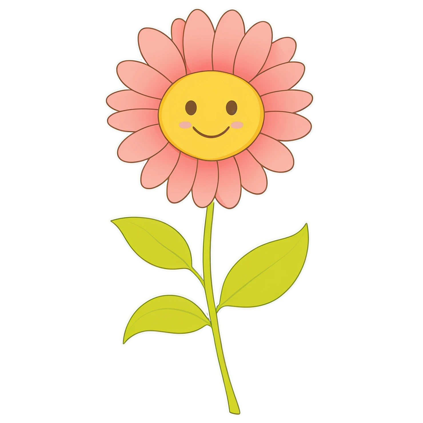 Floral cute sticker isolated on transparent background #16066