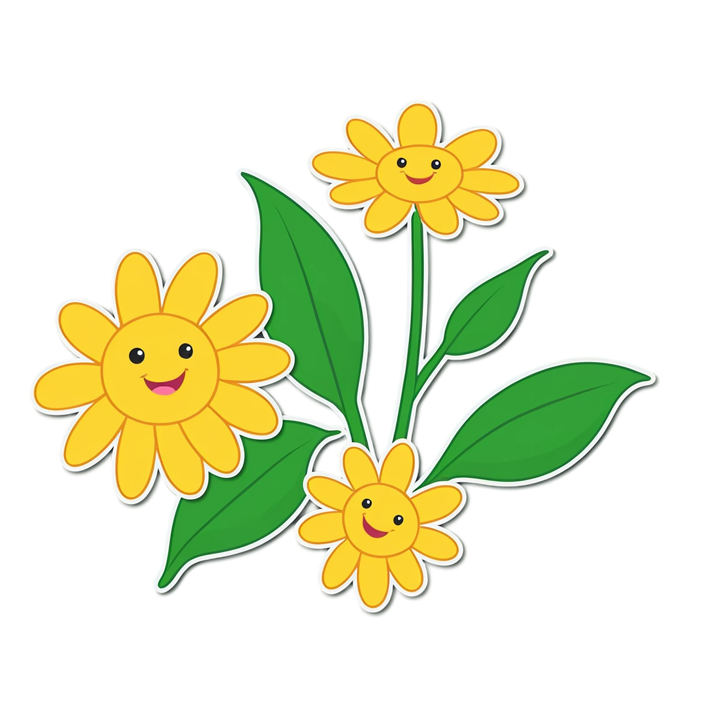 Floral cute sticker isolated on transparent background #16069