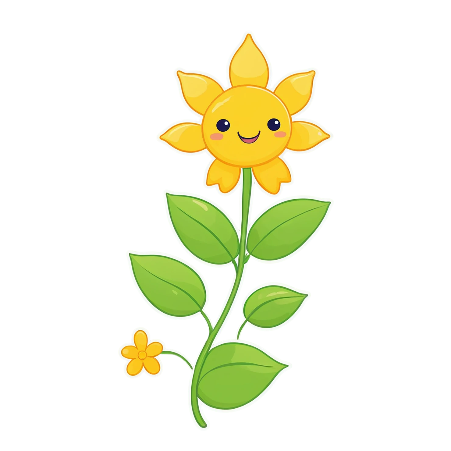 Floral cute sticker isolated on transparent background #16073