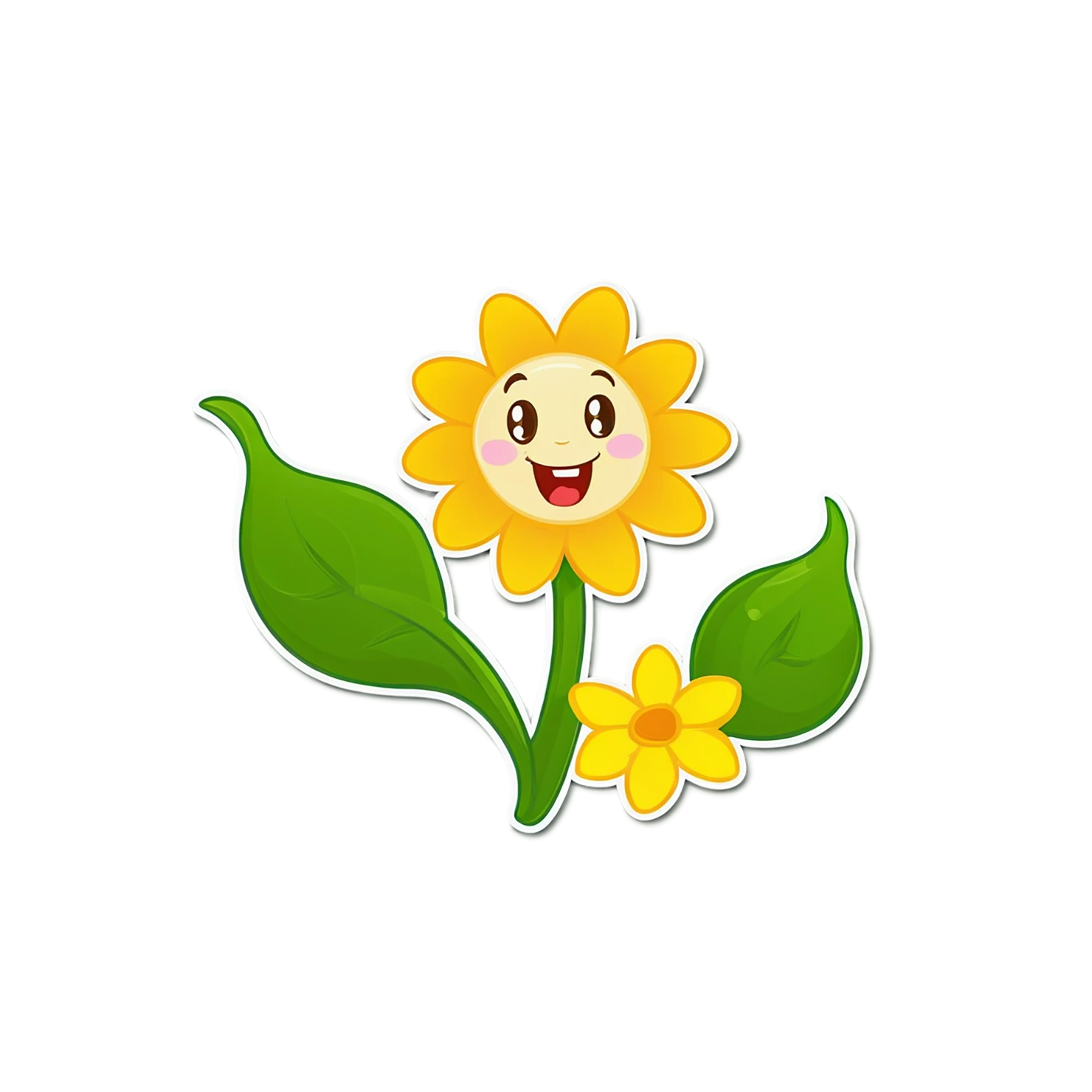 Floral cute sticker isolated on transparent background #16076