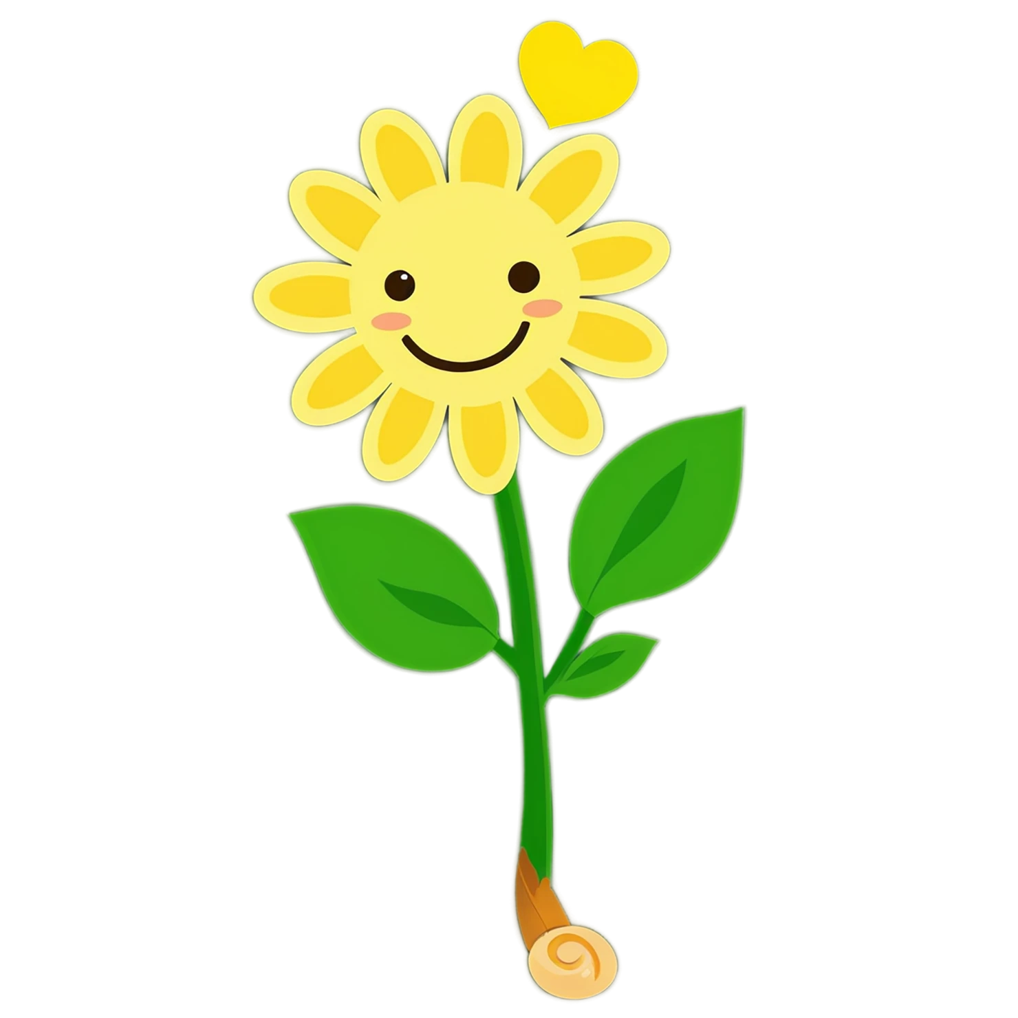 Floral cute sticker isolated on transparent background #16077