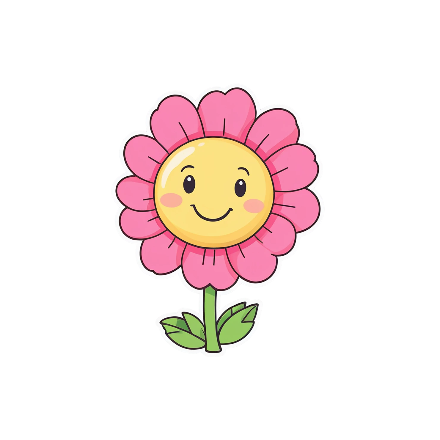 Floral cute sticker isolated on transparent background #16078
