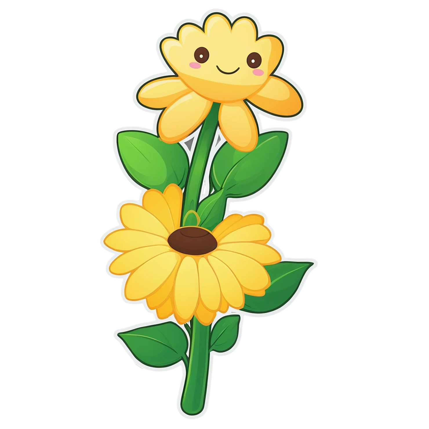 Floral cute sticker isolated on transparent background #16080