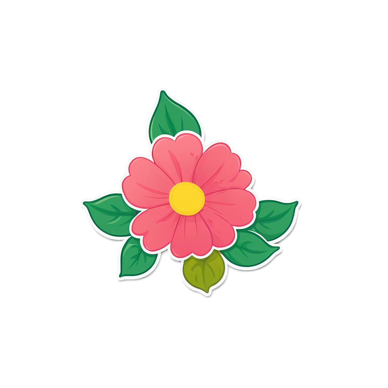 Floral cute sticker isolated on transparent background #16081
