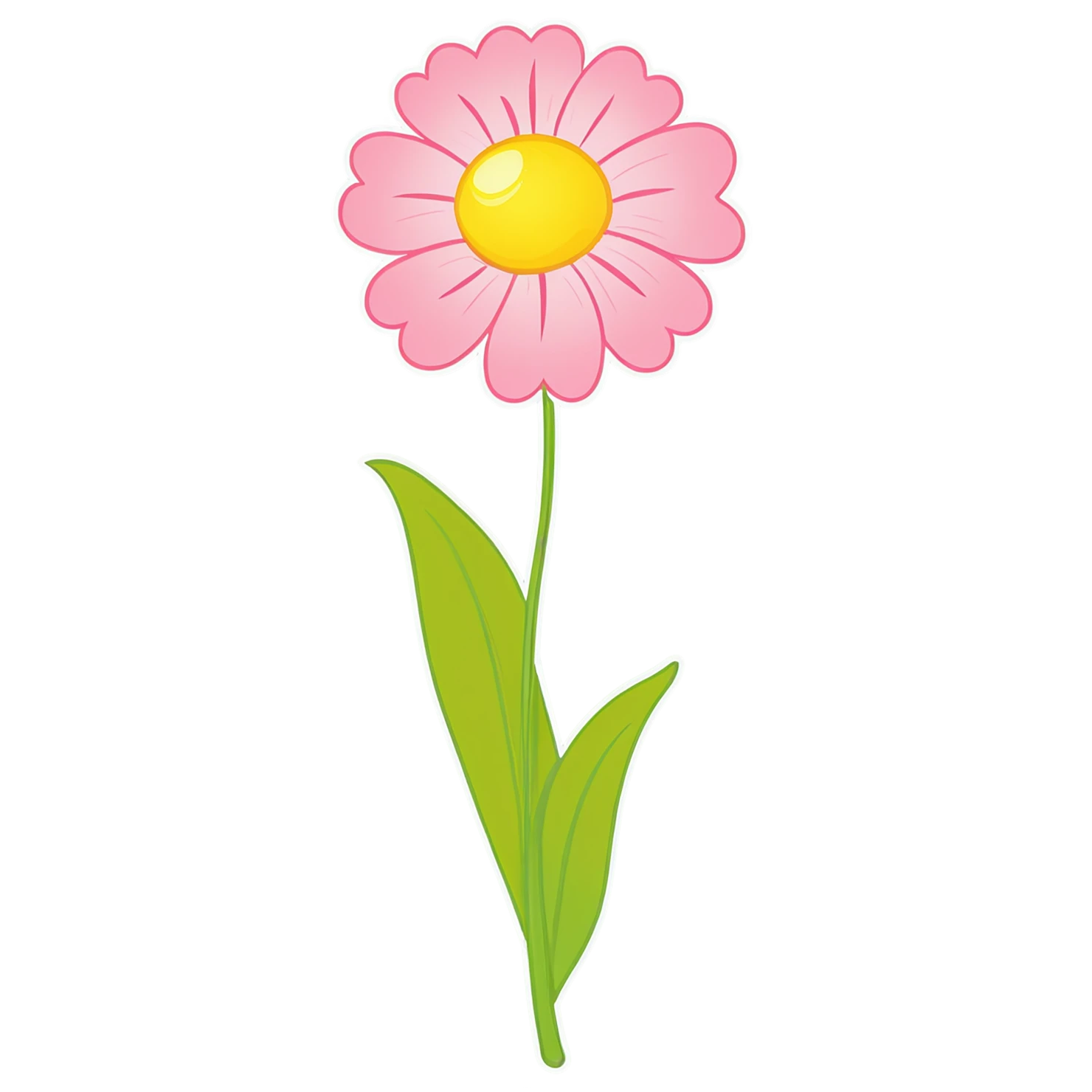 Floral cute sticker isolated on transparent background #16082