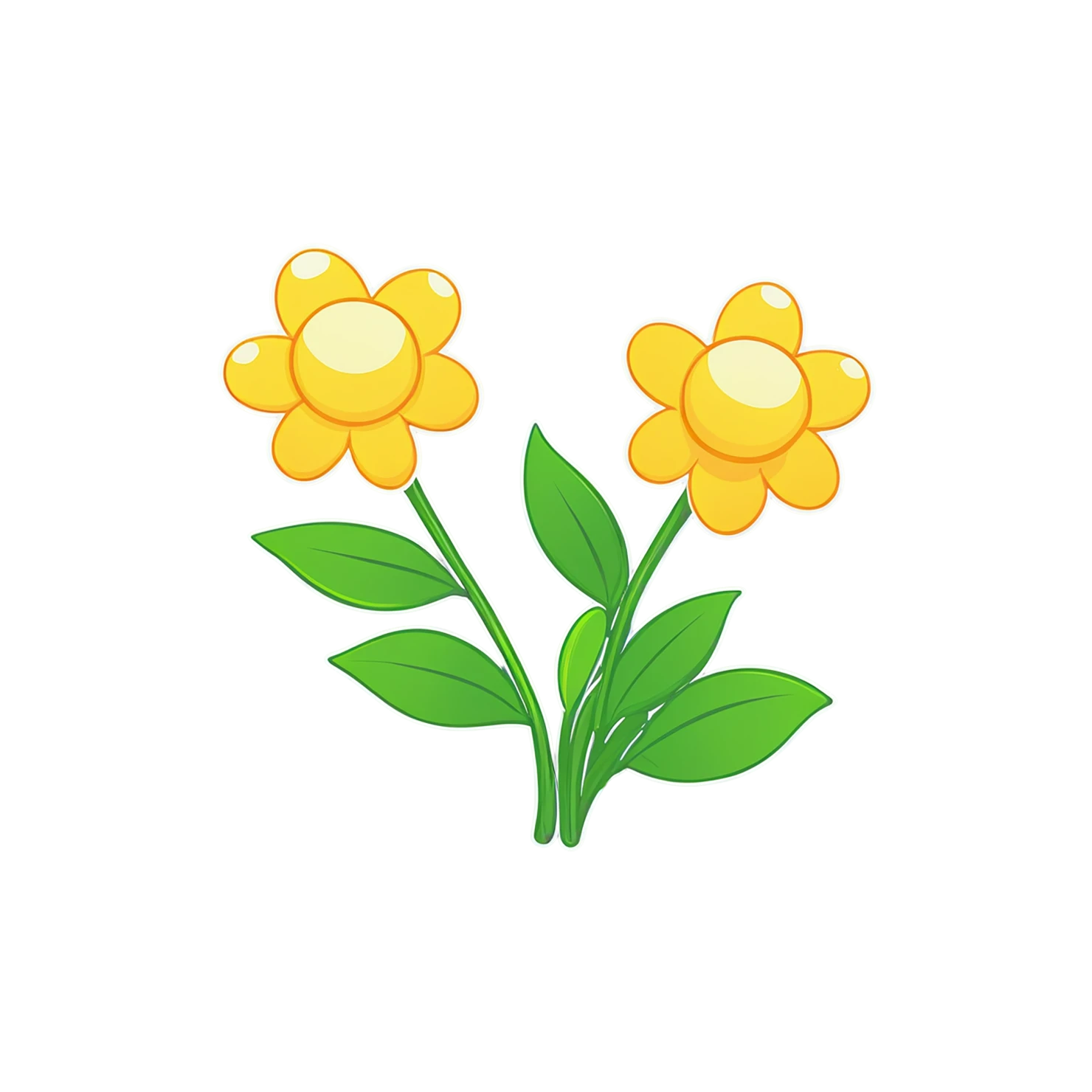 Floral cute sticker isolated on transparent background #16083