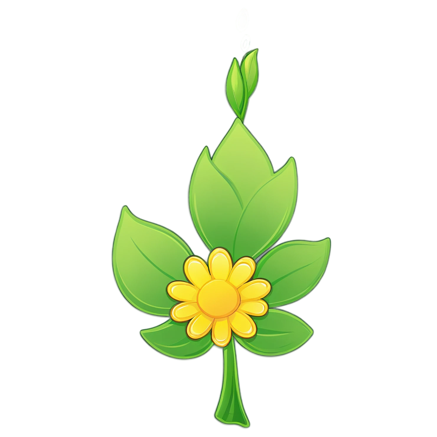 Floral cute sticker isolated on transparent background #16084