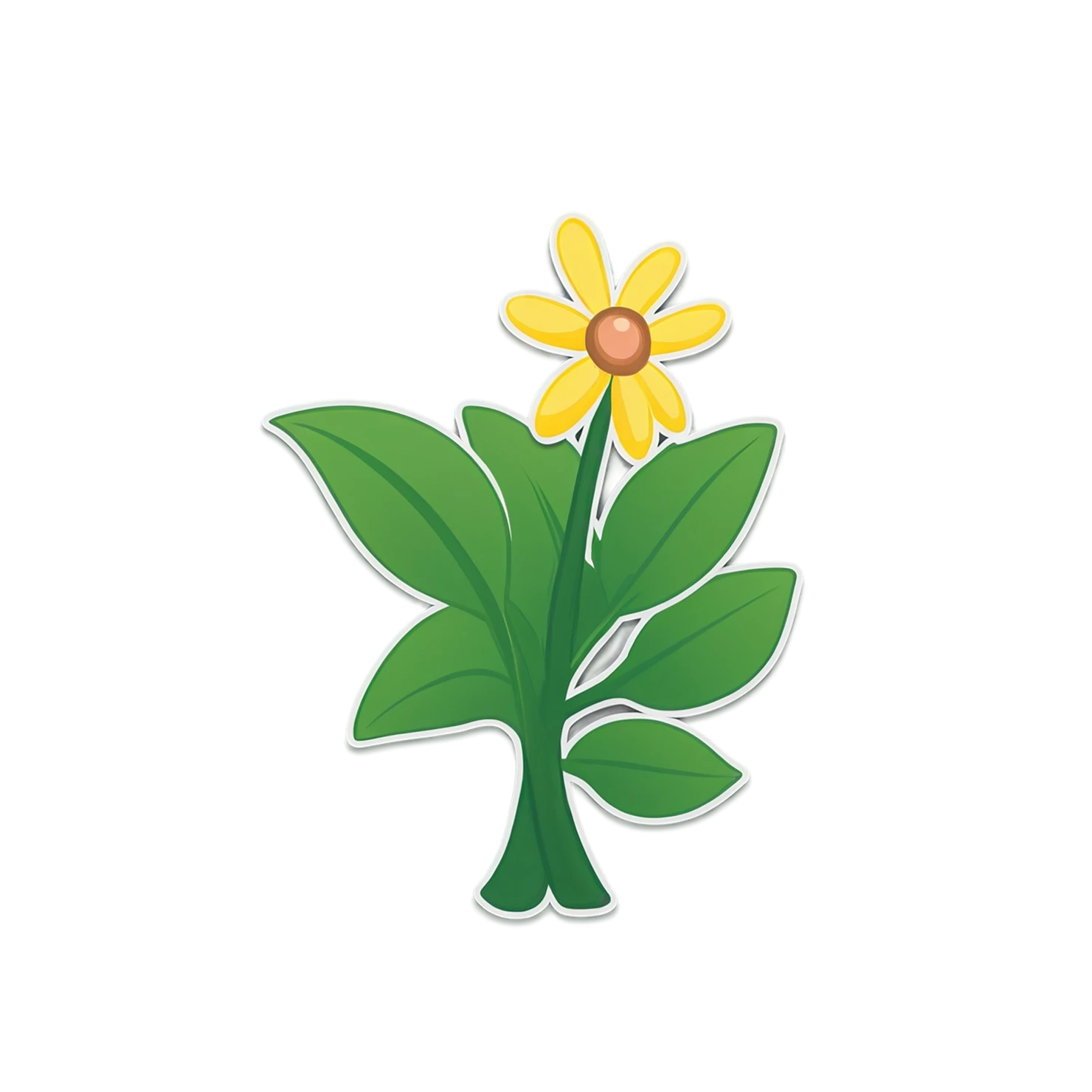 Floral cute sticker isolated on transparent background #16086