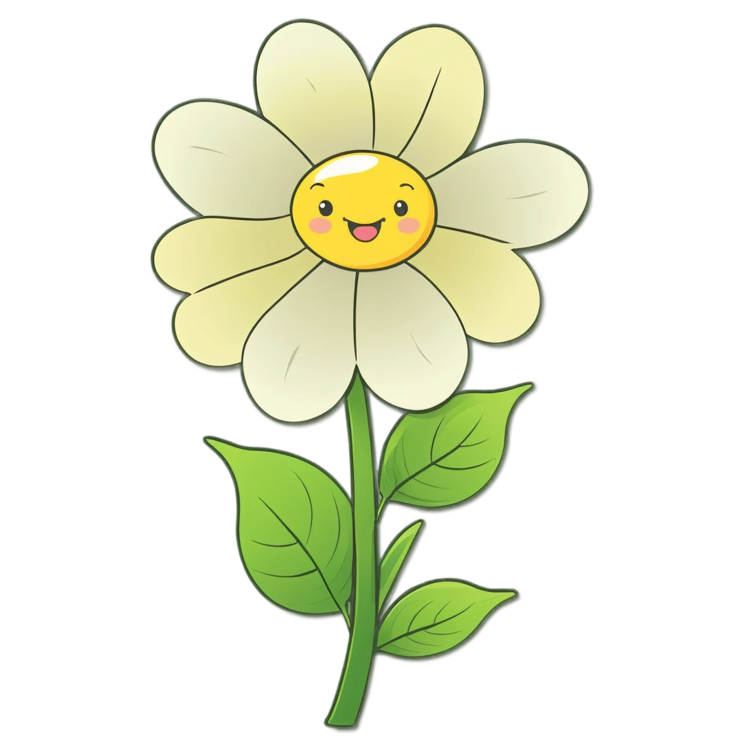 Floral cute sticker isolated on transparent background #16088