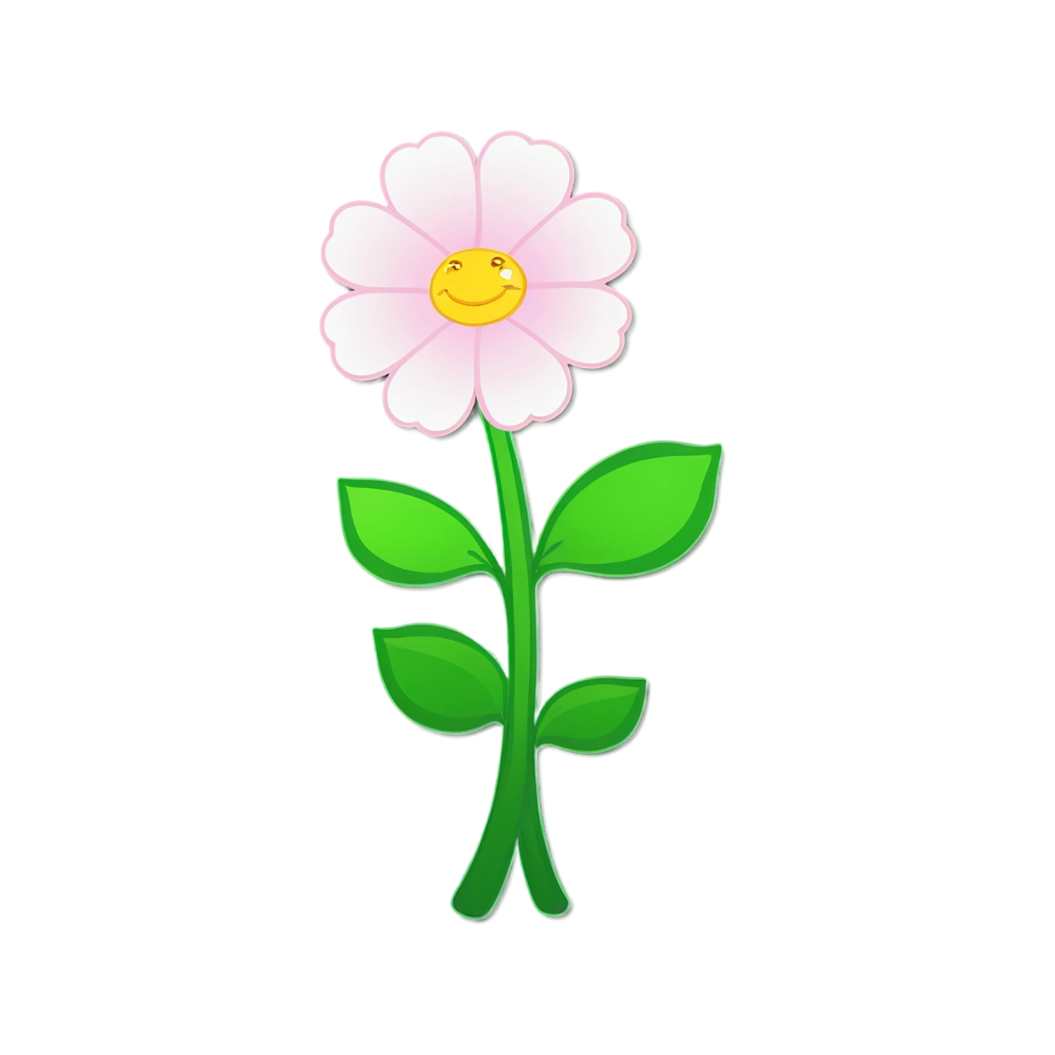Floral cute sticker isolated on transparent background #16090