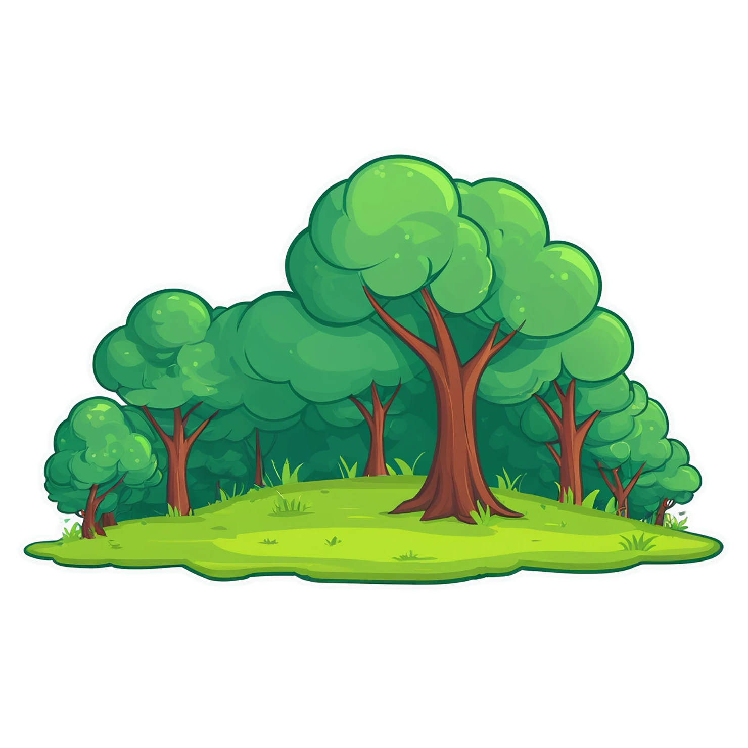 Forest cute sticker isolated on transparent background #16906