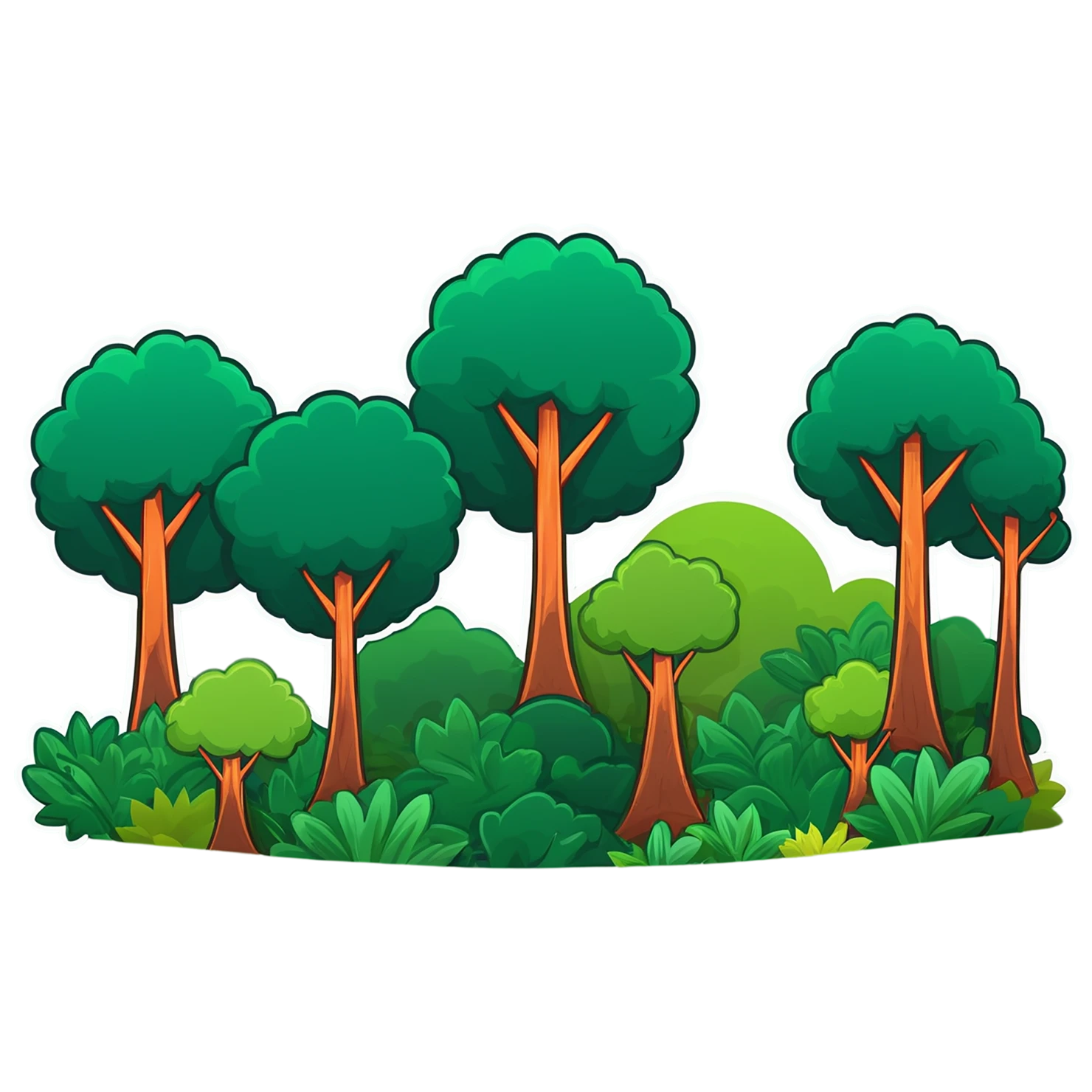 Forest cute sticker isolated on transparent background #16911
