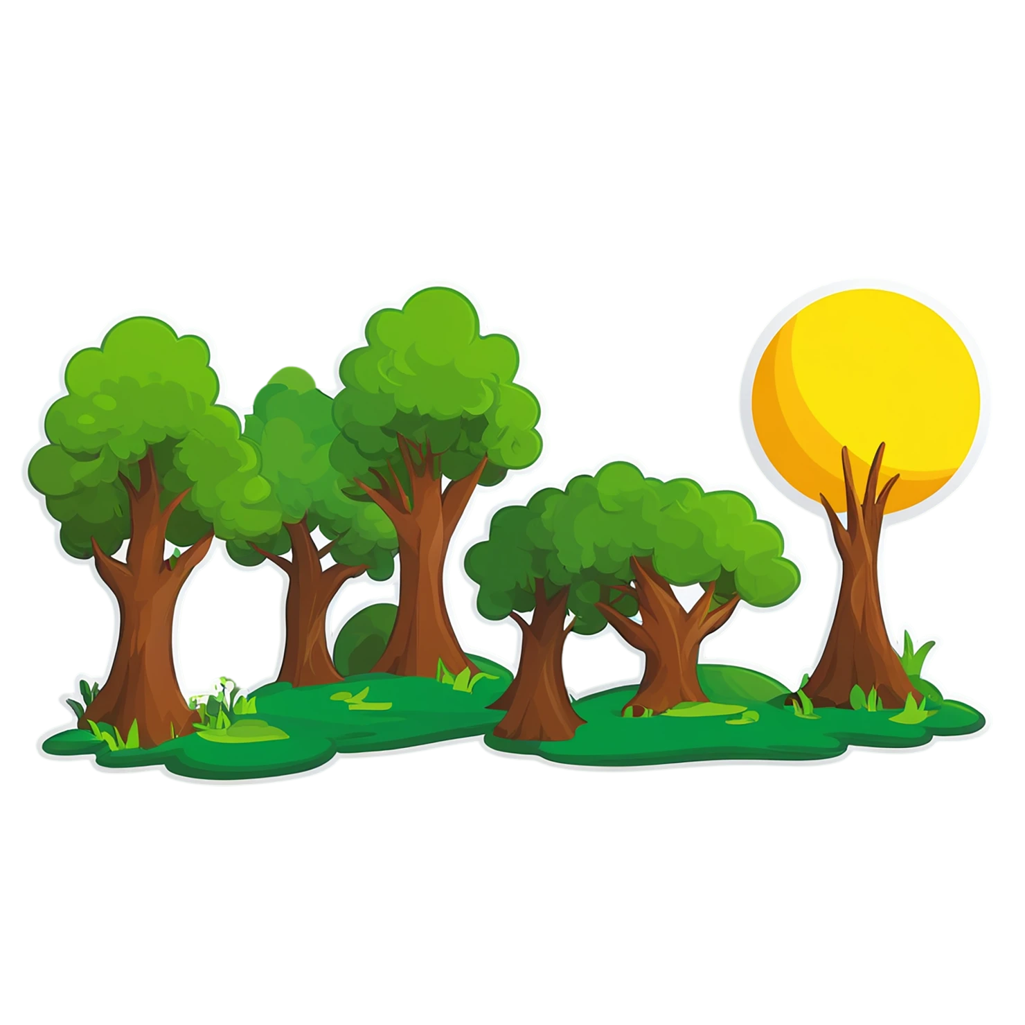 Forest cute sticker isolated on transparent background #16913