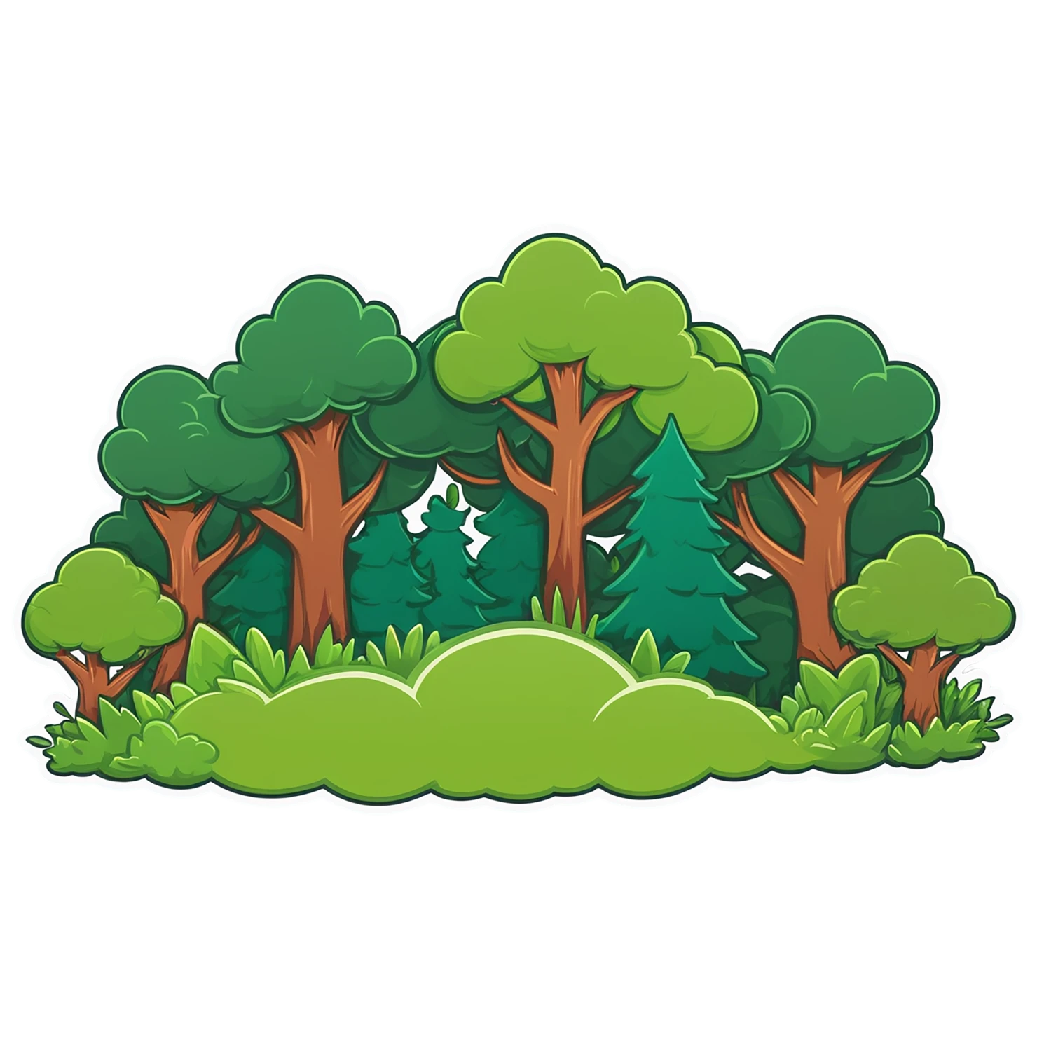 Forest cute sticker isolated on transparent background #16916