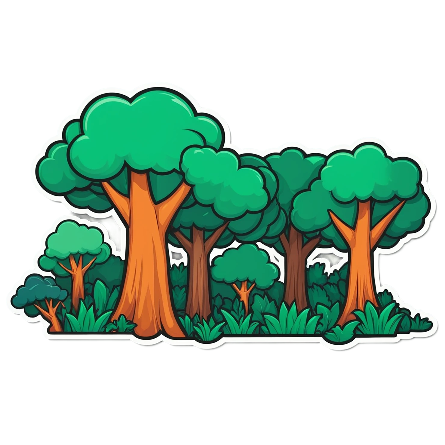 Forest cute sticker isolated on transparent background #16918