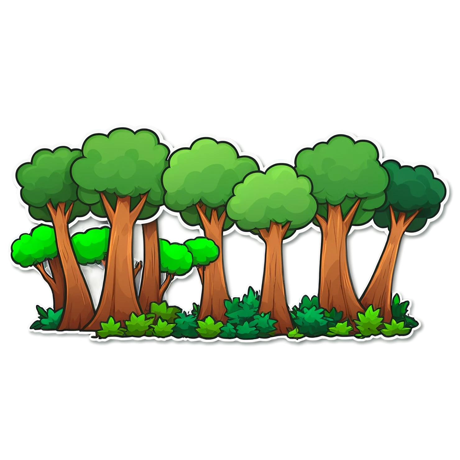 Forest cute sticker isolated on transparent background #16922