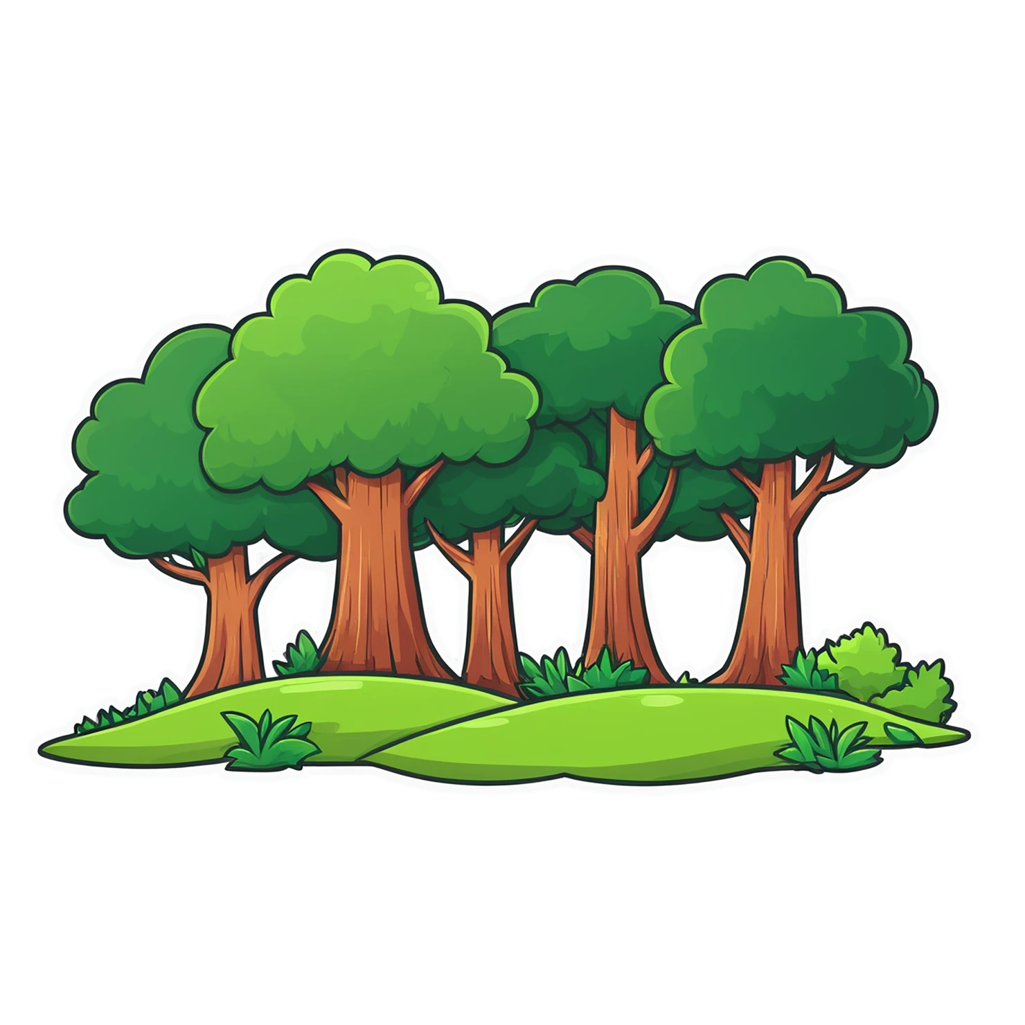 Forest cute sticker isolated on transparent background #16926
