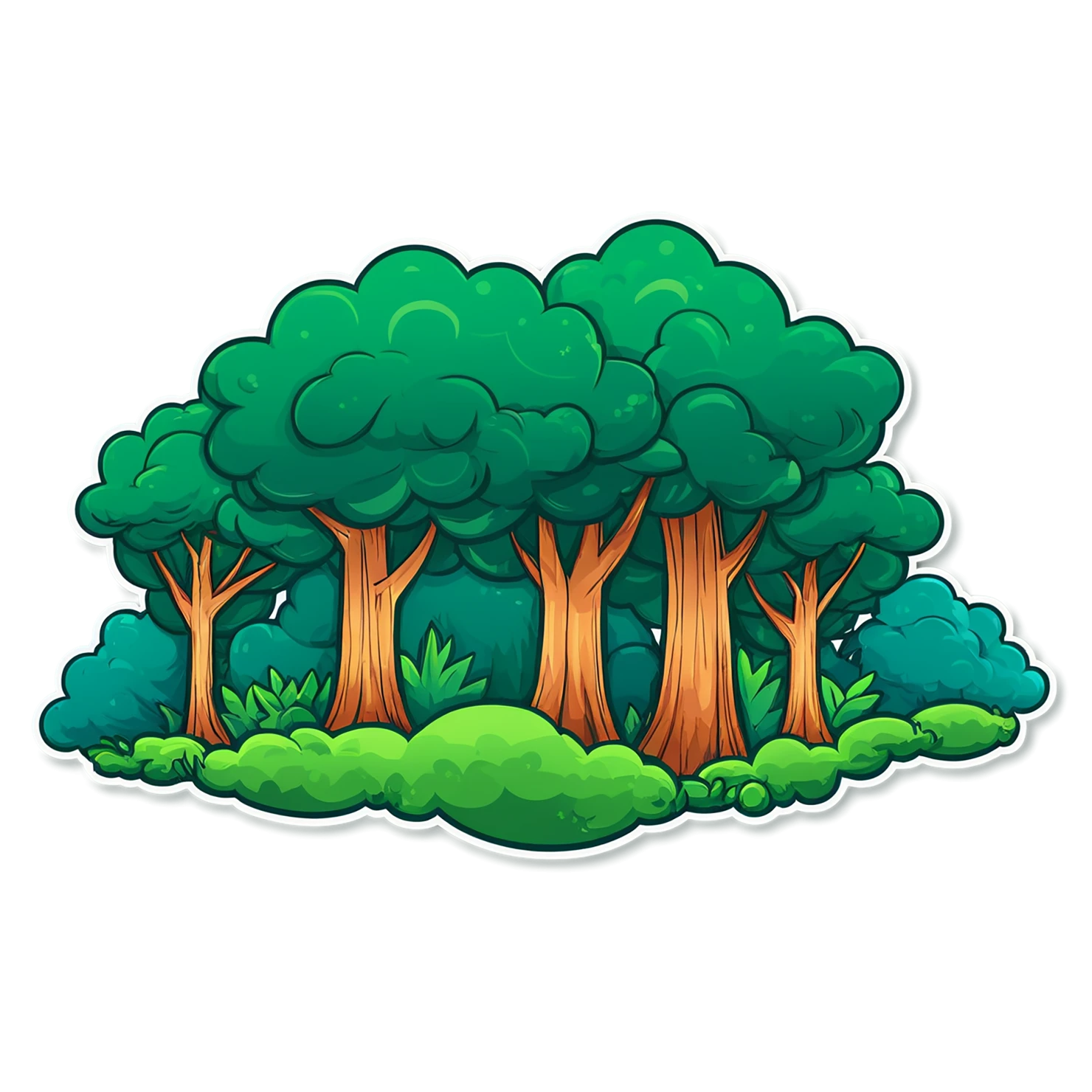 Forest cute sticker isolated on transparent background #16929