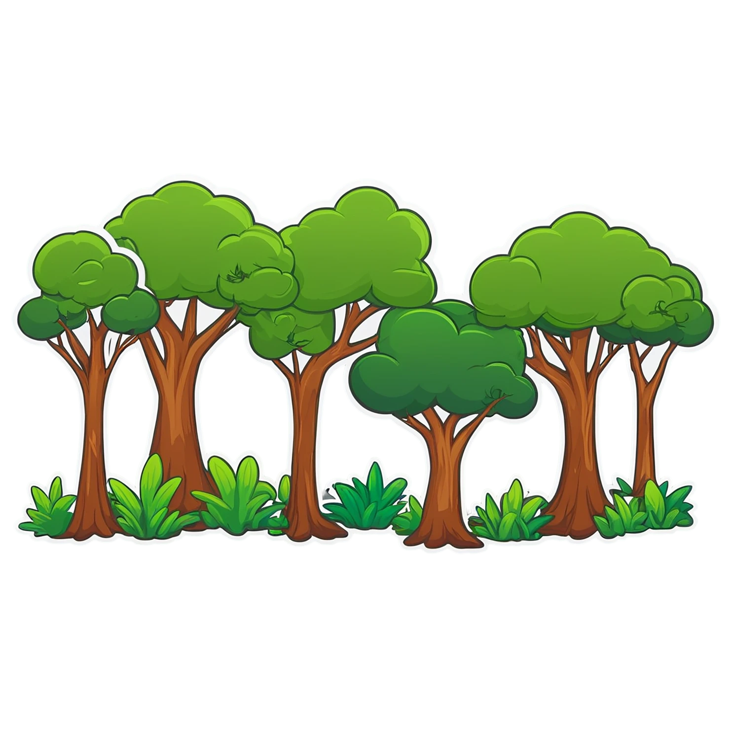 Forest cute sticker isolated on transparent background #16930